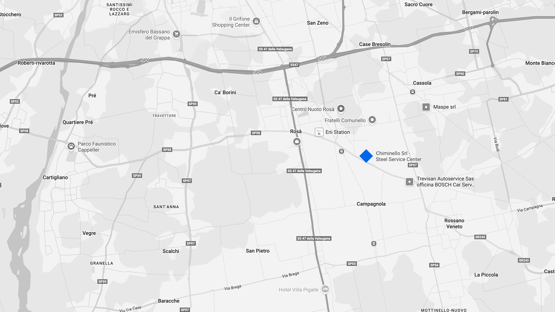 Mappa sedi Chiminello
